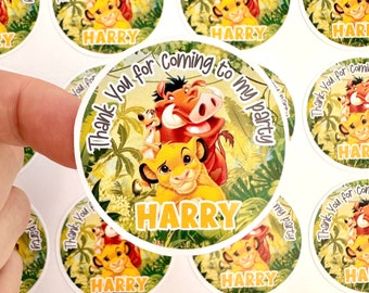 Personalised lion king  Stickers / 24 units / ready to use.