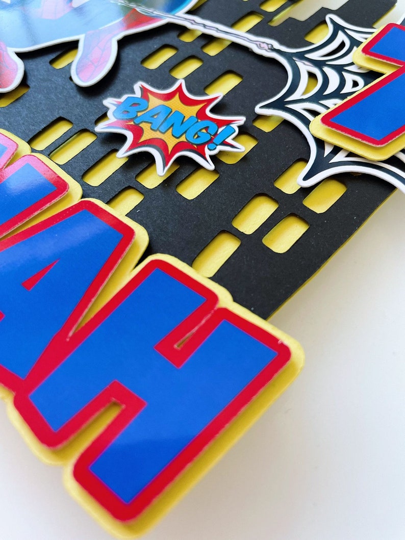 Spider Man cake topper /any name, any age. image 2