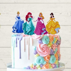 Princess Cake Topper / 4 units.