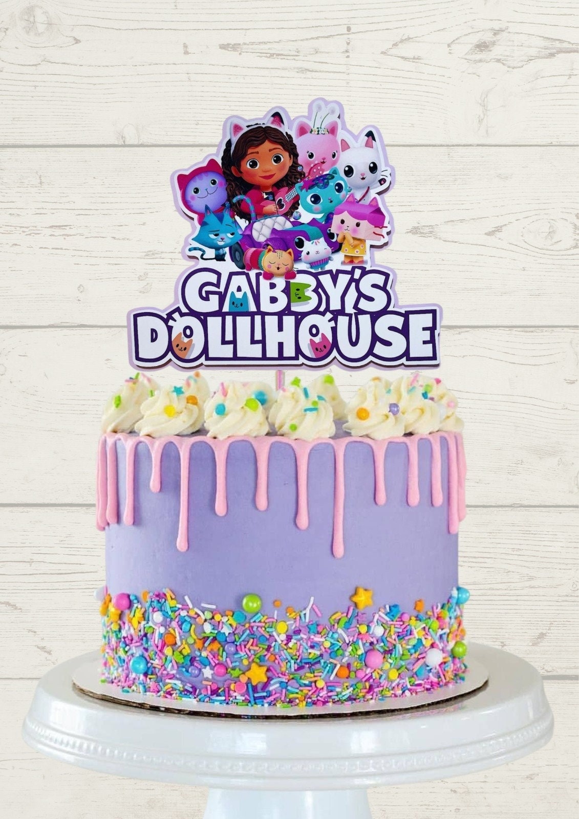 Décor de gâteau d'anniversaire de maison de courses de Gabby, ensemble de  décoration de thème de chat, fournitures de fête, maison de beurre de  Gabbilé pour le Chil - AliExpress