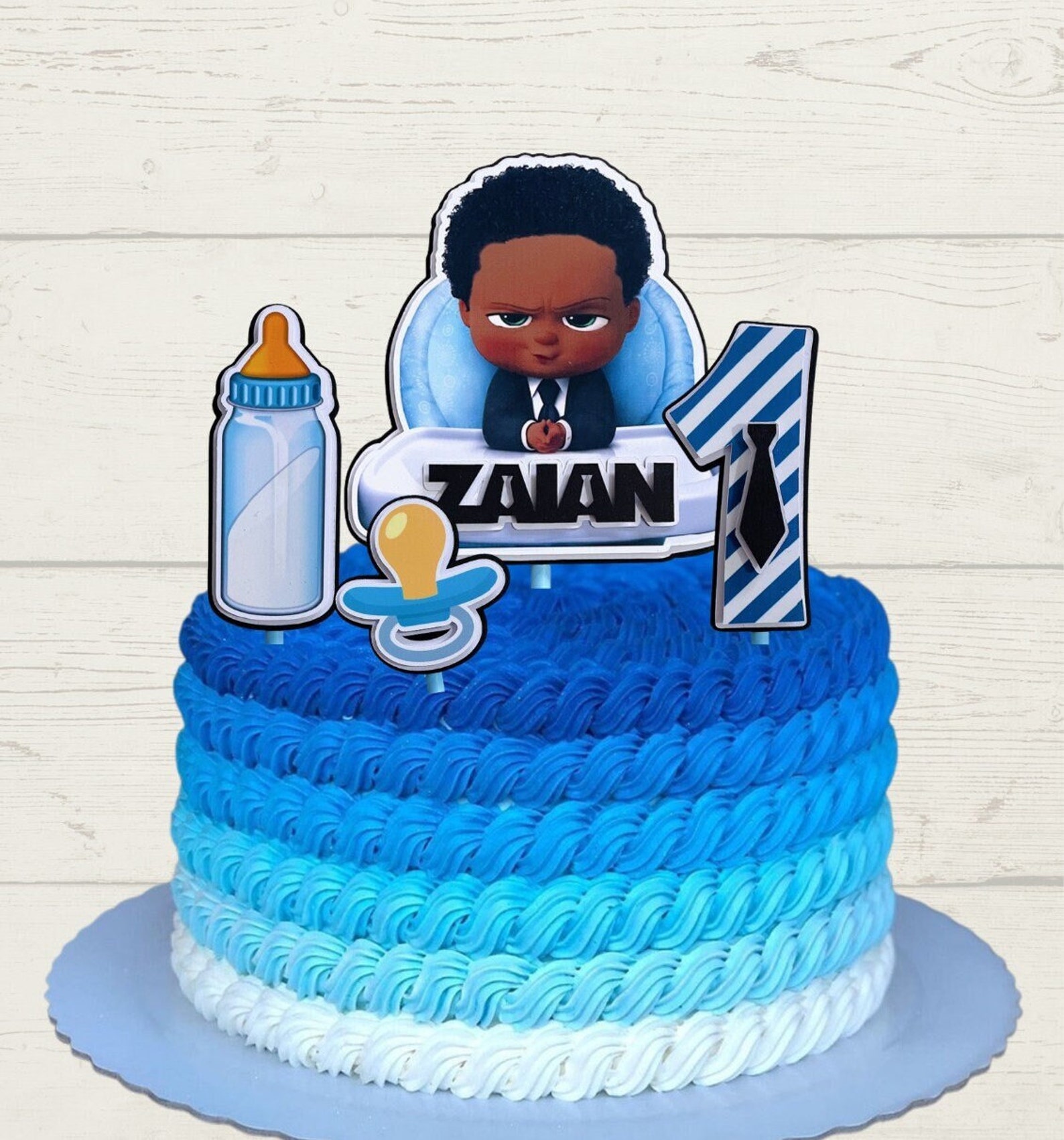 Boss Baby Cake Topper / Light or Black Skin / 4 Pieces. - Etsy