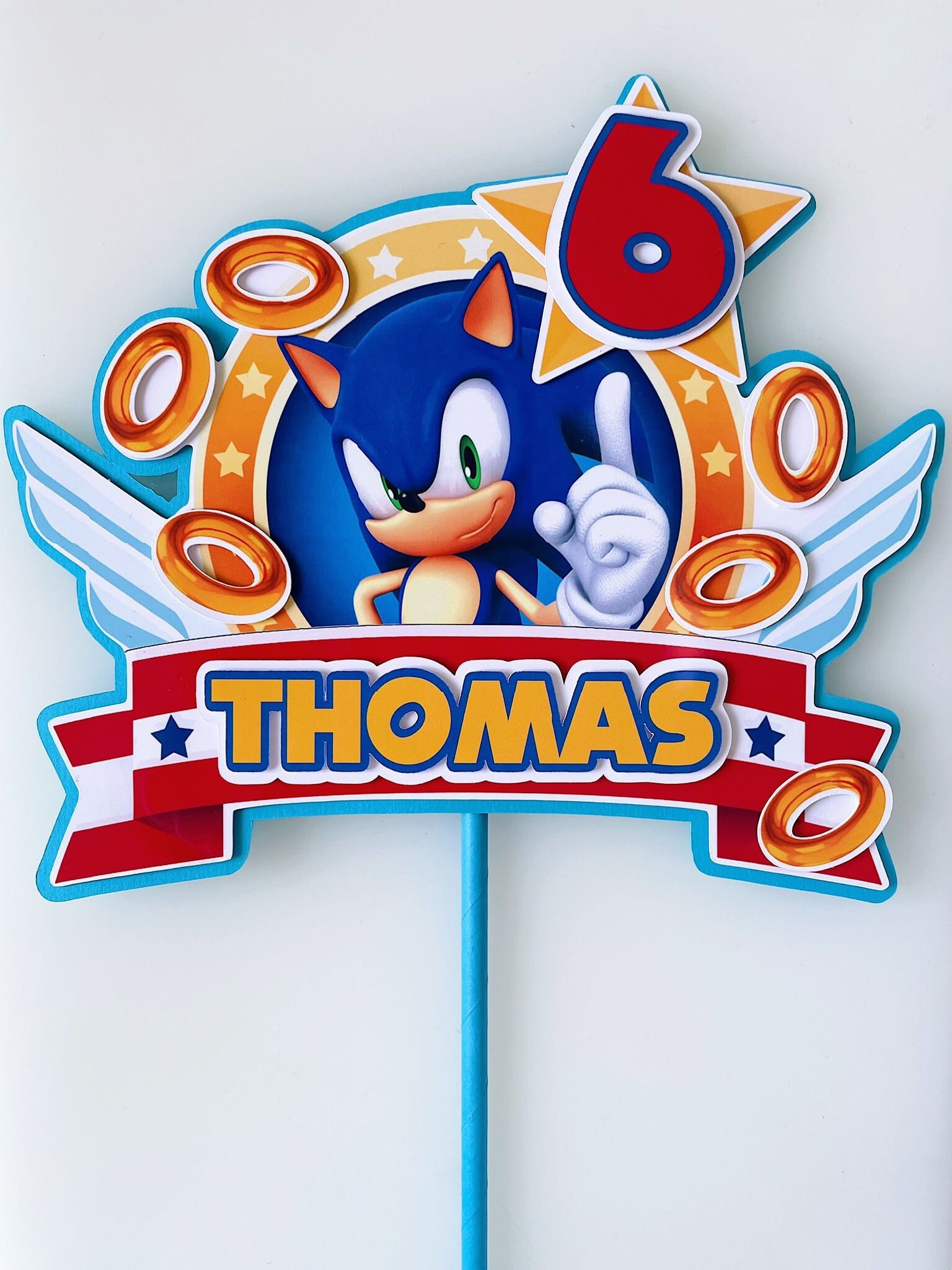 Sonic Head Cake Topper Sonic Rings Run Sonic Game Cutting -  Israel