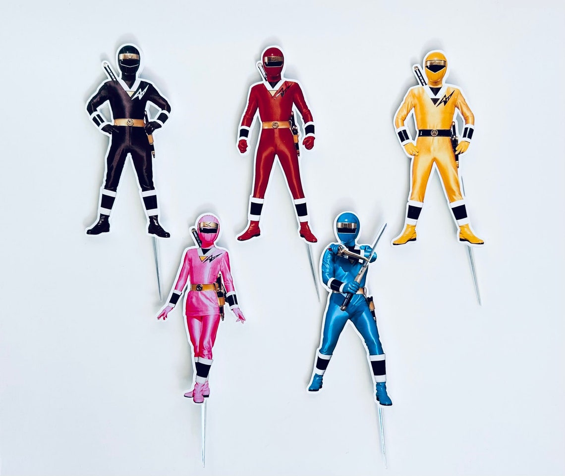 Power Rangers Cake Topper / 6 Pieces. - Etsy
