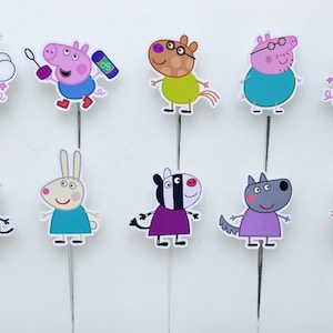 Decorazione per cupcake Peppa Pig / 10 o 20 unità,