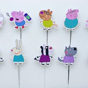 Peppa Pig Cupcake Toppers imprimibles: selecciones de cupcake, pegatinas -   España