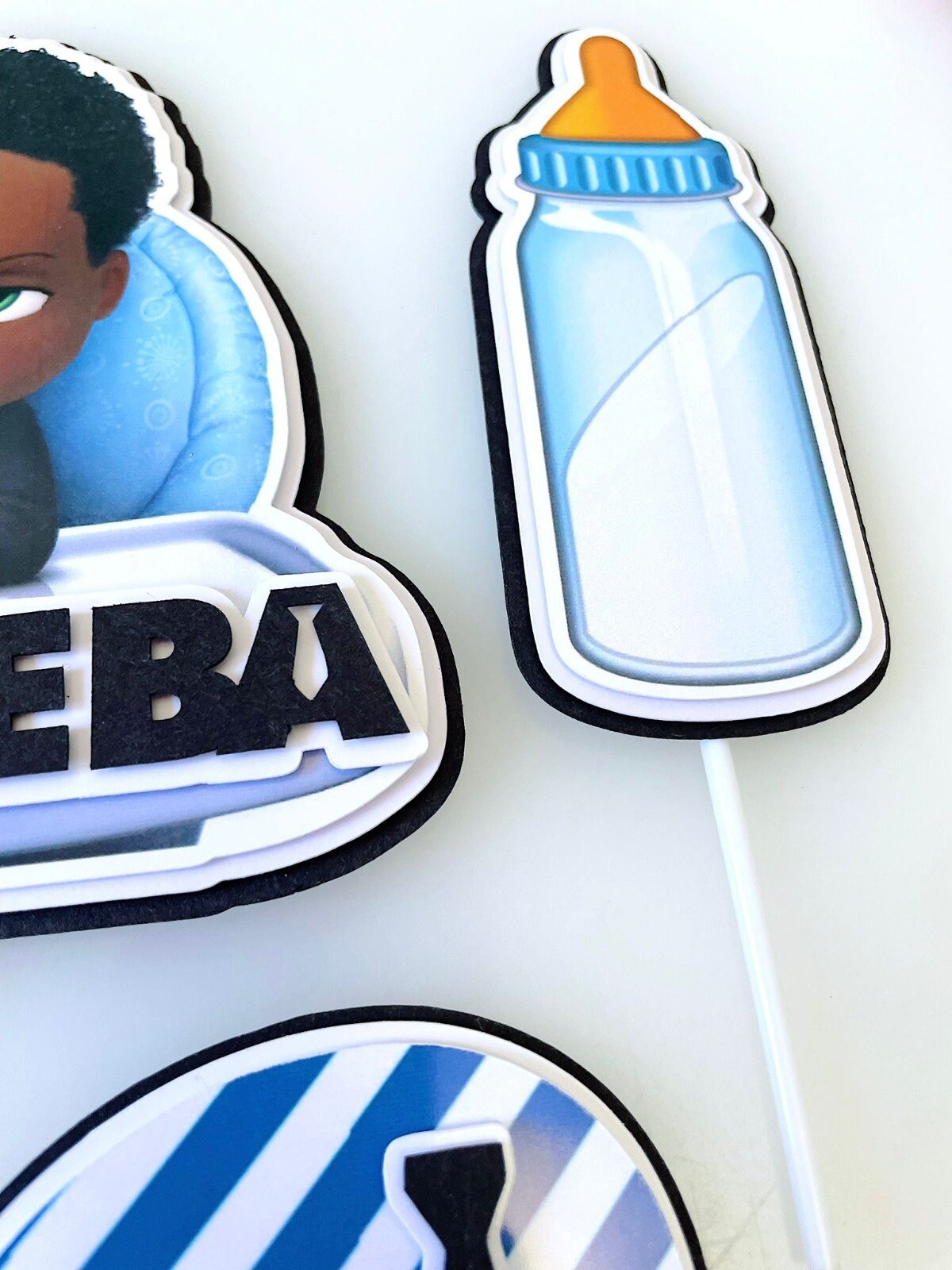 Boss Baby Cake Topper / Light or Black Skin / 4 Pieces. - Etsy
