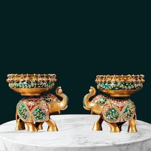 Elephant Urli for Home Decor with Stone cladding, Decorative items, Decor