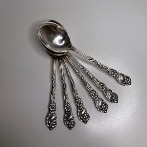 Set of 6 Vintage RMS Alpaca Silver-Plated Tea/Demitasse spoons