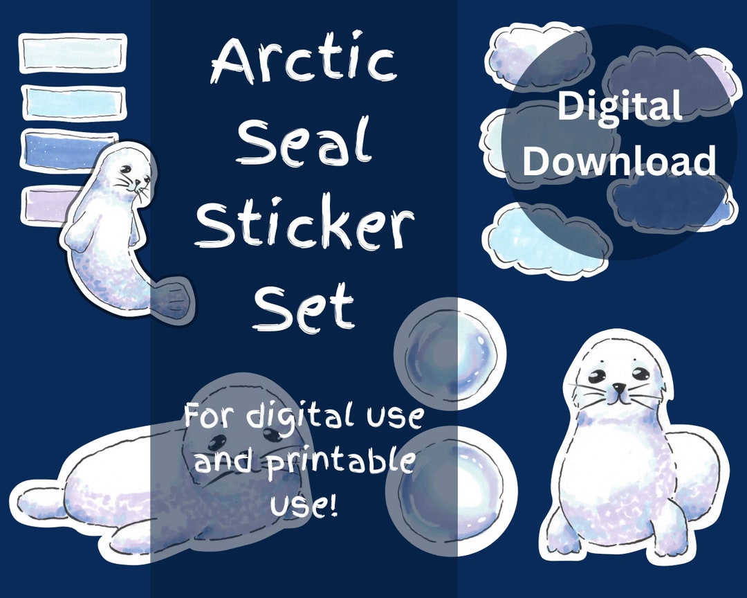 Printable Seal Stickers. Sticker for Bullet Journalling and Digital