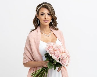 Scialle da Sposa | Coprispalle da Sposa | Copertura da Sposa | Bolero Cardigan da Sposa per la Sposa | Regalo per Addio al Nubilato | Rosa