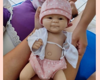 Muñeca de silicona de cuerpo completo realista Reborn de 14 pulgadas, muñeca de bebé Reborn, muñeca hecha a mano para niño/niña, impermeable, muñecas de juguete para regalo