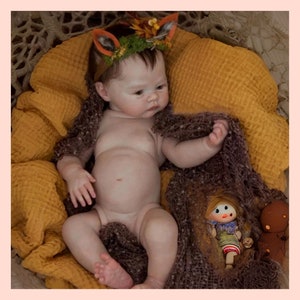 Reborn 47CM Realistic Lifelike Full Body Vinyl Doll, Reborn Baby Doll, Hand Made Girl Doll, Waterproof, Dolls Toy Gift for Children image 7