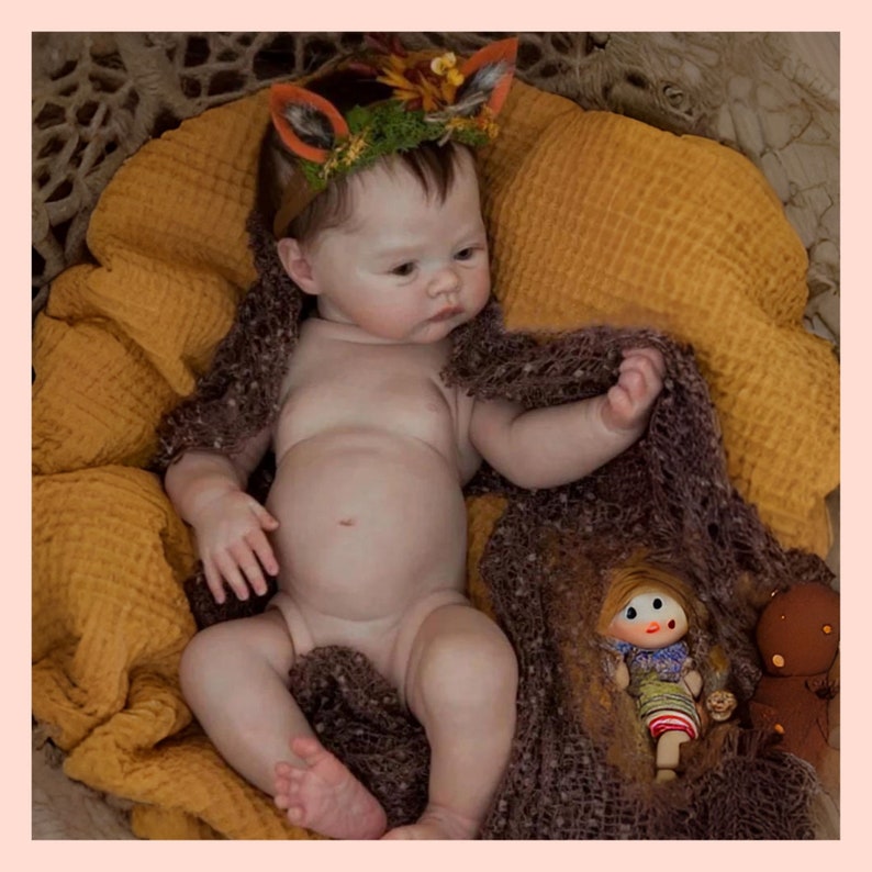 Reborn 47CM Realistic Lifelike Full Body Vinyl Doll, Reborn Baby Doll, Hand Made Girl Doll, Waterproof, Dolls Toy Gift for Children image 7