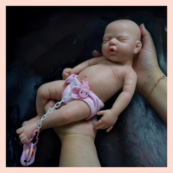 12 "Reborn realistische lebensechte Ganzkörper-Silikonpuppe, Reborn Baby Doll, handgefertigte Jungen / Mädchen-Puppe, wasserdicht, Puppenspielzeuggeschenk