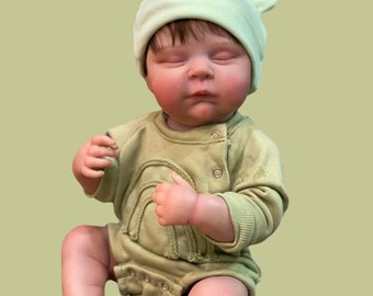50 cm levensechte, levensechte herboren babypop, waterdicht, met de hand gemaakt, geschilderd, full-body vinyl pasgeboren pop