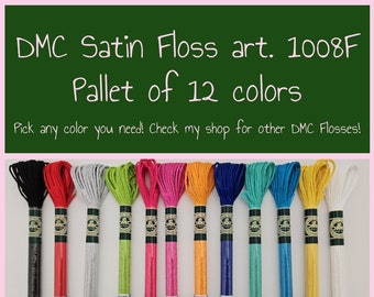 DMC SATIN Embroidery floss (art. 517) | Choose from 12 available colors!