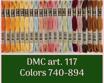 DMC Stickgarn art. 117 - Farben 740 bis 894