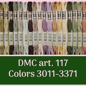 DMC-borduurgaren art. 117: kleuren 3011 tot 3371
