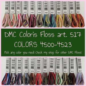 DMC COLORIS Embroidery floss 4500-4523 (art. 517)