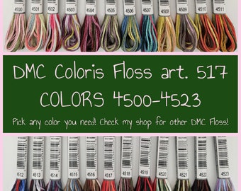 DMC COLORIS Embroidery floss 4500-4523 (art. 517)