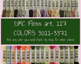 DMC Embroidery floss 3011-3371 (art. 117) | All other colors available in my shop!