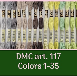 DMC-borduurgaren art. 117 - NIEUWE kleuren: 1 t/m 35