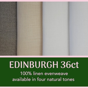 Zweigart EDINBURGH 36ct Linen evenweave for embroidery | Beautiful and timeless colors available in various sizes!