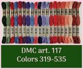 DMC Embroidery Floss art. 117 - Colors 319 to 535