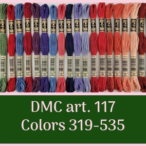 DMC-borduurgaren art. 117: kleuren 319 tot 535