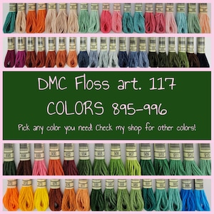 DMC Embroidery floss 895-996 (art. 117) | All other colors available in my shop!