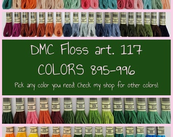 Filo da ricamo DMC 895-996 (art. 117) / Tutti gli altri colori disponibili nel mio negozio!