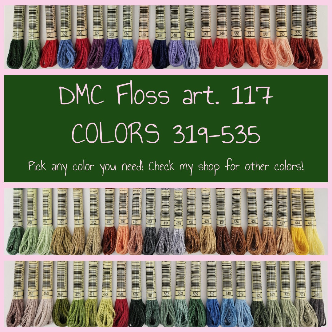 DMC Floss Color Chart With Actual Thread Sample Photos Has 581 Color Cards  is Printable and Digital Files pdf and Png 