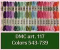 DMC Embroidery Floss art. 117 - Colors 543 to 739