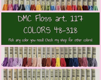 DMC Embroidery floss 48-318 (art. 117) | All other colors available in my shop!