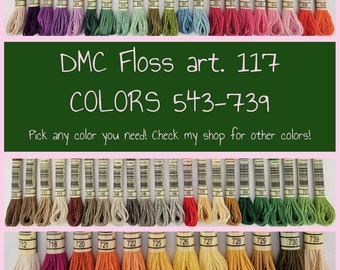 DMC Embroidery floss 543-739 (art. 117) | All other colors available in my shop!