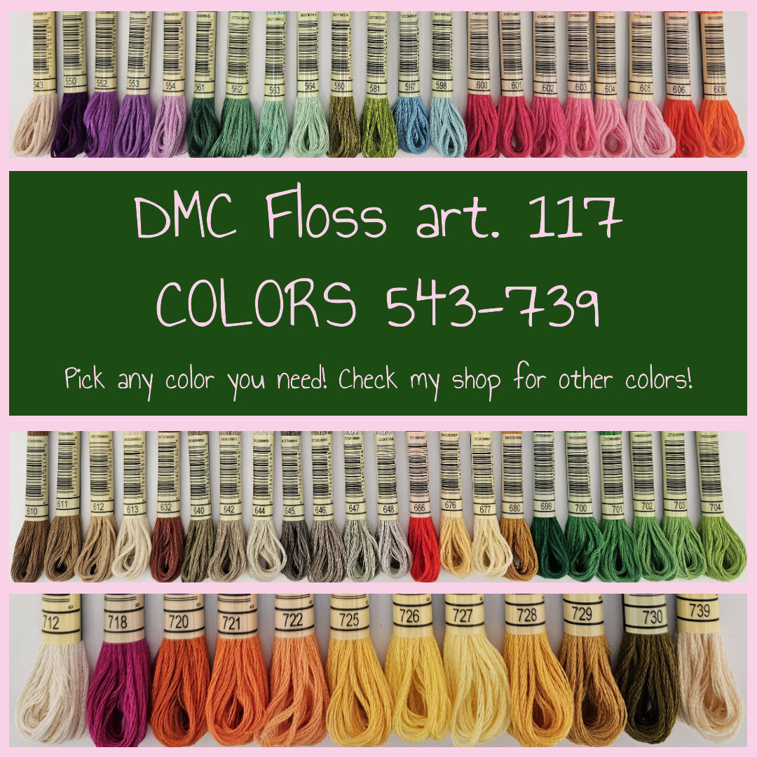 Embroidery Thread DMC Mouline Floss White Light Colors Shades Stranded  Cotton Floss Cross Stitch Embroidery Floss 8m 8.7 Yd 