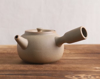 Tetera de cerámica Kyusu, tetera tradicional china, 400ml