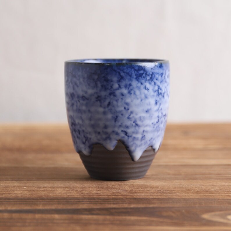 Handcrafted Kilnfired Ceramic Tea Cup Artisan Kung Fu Mug With Unique