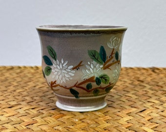 Hand-painted Flower Ceramic Tea Cup 130ml