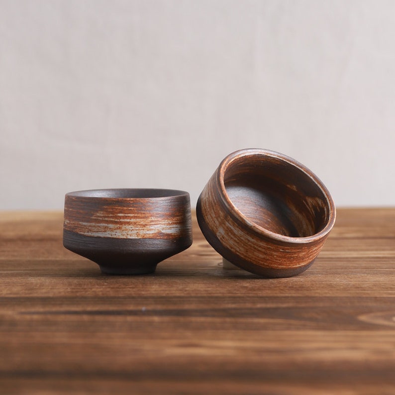 2pcs/ set Handcrafted Ceramic Tea Cup Set image 1