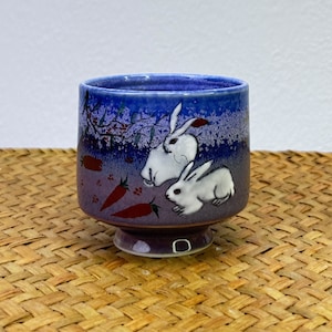 Hand-painted White Rabbit Ceramic Tea Cup 150ml