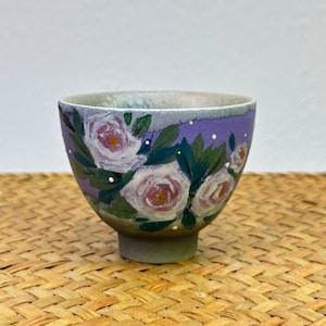 Hand-painted Pink Rose Ceramic Tea Cup 110ml