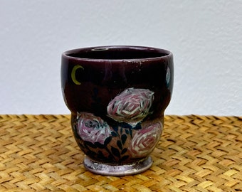 Hand-painted Pink Rose Ceramic Tea Cup 120ml