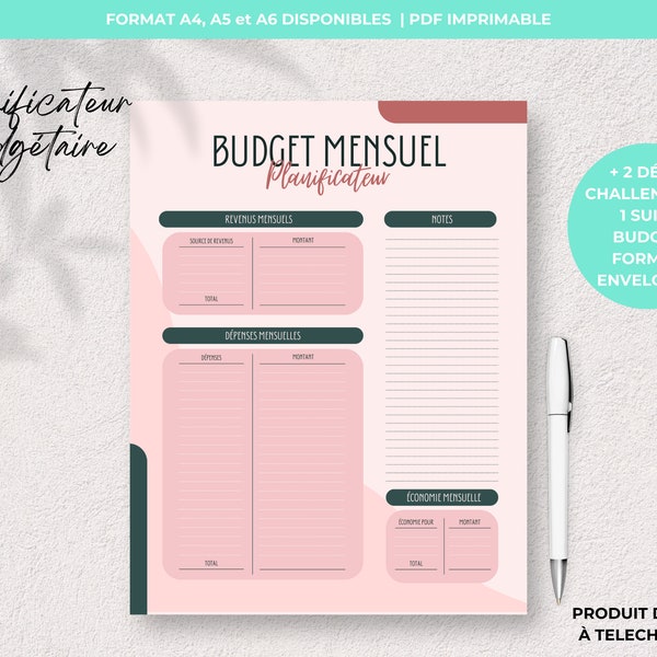 Planificateur De Budget – 24 Feuilles Colorées Pour Suivre Tes Dépenses Et économiser