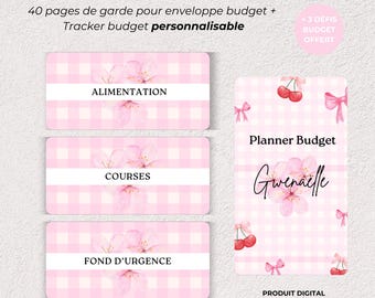 Customizable Budget Binder, 40 Budget Cover Pages A6 Format, Budget Envelope Method French Challenge Monthly Budget Tracker