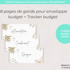 Expense tracking | 18 cover pages budget zip envelopes A6 format | A6 format budget envelope challenges + 3 Budget challenges and trackers offered