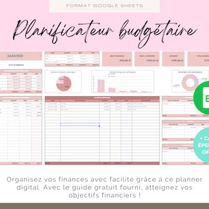 Budget Planner, Budget Planner, Digital planner, Monthly Budget, Finance Tracker, French Planner, Google Sheets
