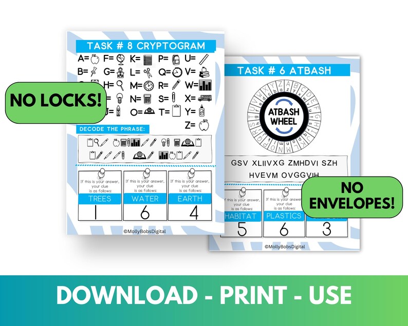 Earth Day Escape Room Party Game for Kids Printable Eco Challenge Fun ...