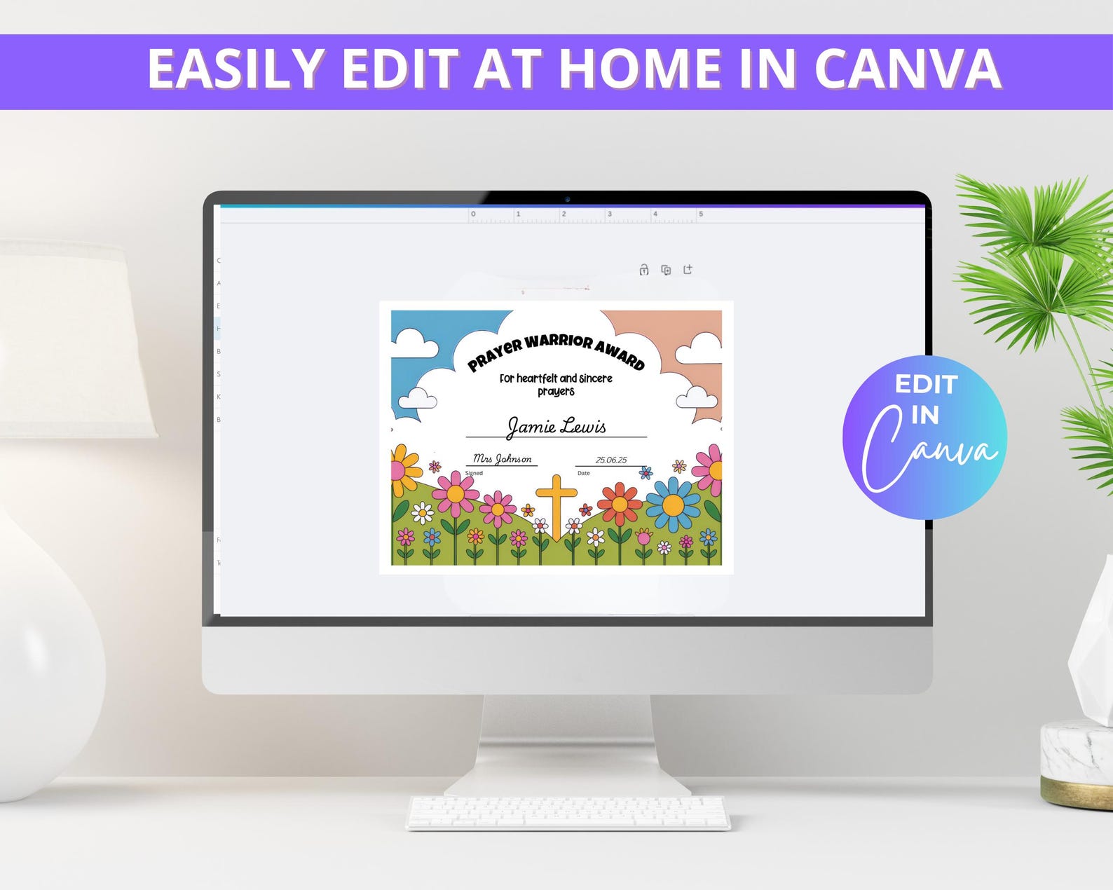Editable VBS Award Certificates Canva Template, Christian Kids Awards ...