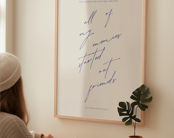 Who could ever leave me darling print, Taylor Printable Wall Art Taylor Digital Print Taylor Lyric Poster Taylor Bedroom Decor subtle Taylor